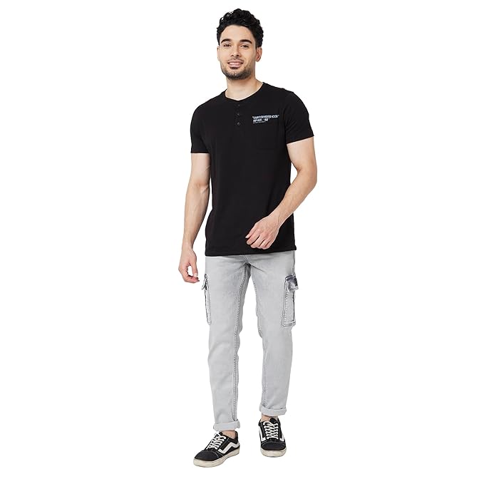 Spykar Men Light Grey Cotton Comfort Fit Narrow Length Clean Look High Rise Jeans (Trooper) - Rajputtrade