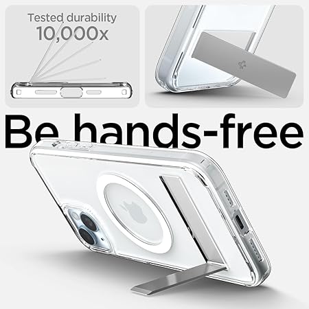 Spigen Ultra Hybrid S MagFit Back Cover Case Compatible with iPhone 15 Plus (TPU + Poly Carbonate | Crystal Clear)