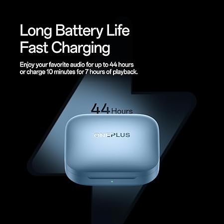 OnePlus Buds 3, Splendid Blue, Deep Bass, Anc, Immersive Sound, In Ear, Up To 44 Hour Playtime With Charging Case, Bluetooth 5.3 (2 Color Options)