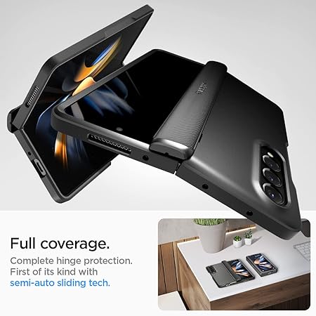 Spigen Slim Armor Pro for Samsung Galaxy Z Fold 4 Case, Galaxy Z Fold 4 Back Cover - TPU+PC|Black