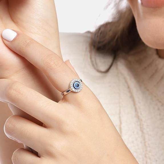 925 Sterling Silver Rhodium Plated Ring | Gift for Women and Girls | With Certificate of Authenticity and 925 Hallmark - Rajputtrade