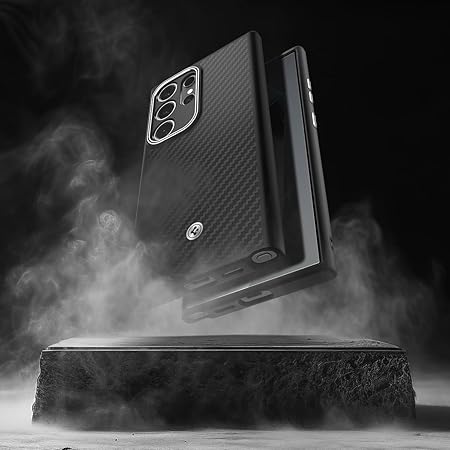Spigen Enzo Aramid for Samsung Galaxy S24 Ultra Case, Galaxy S24 Ultra Back Cover - Matte Black