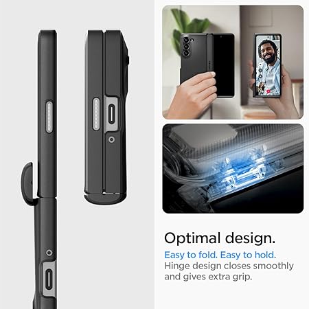 Spigen Slim Armor Pro for Samsung Galaxy Z Fold 6 Case, Galaxy Z Fold 6 Back Cover - TPU+PC|Black