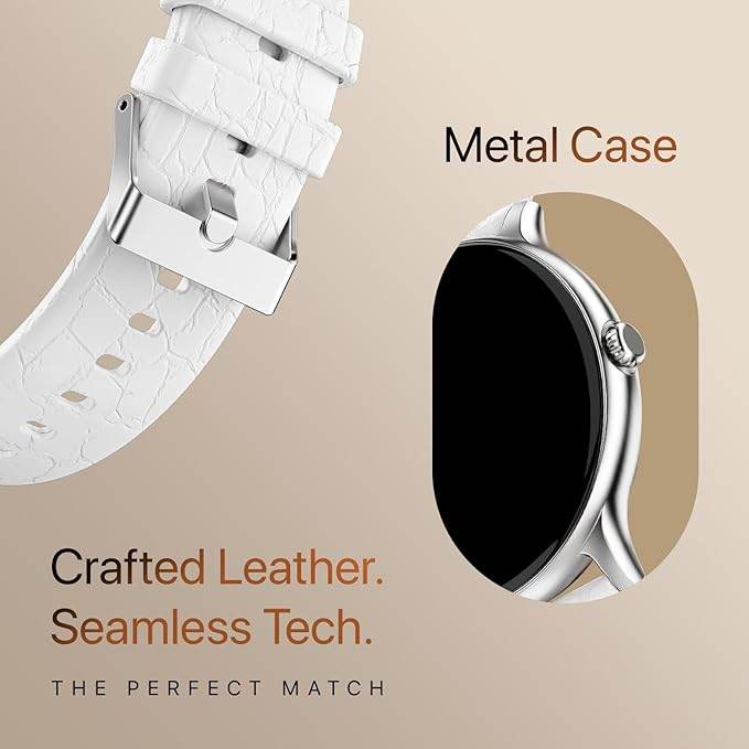 Fire-Boltt Phoenix Classic Smart Watch 1.39 inch Bluetooth Calling, Metal Body with 120+ Sports Modes, SpO2 (White) - Rajputtrade