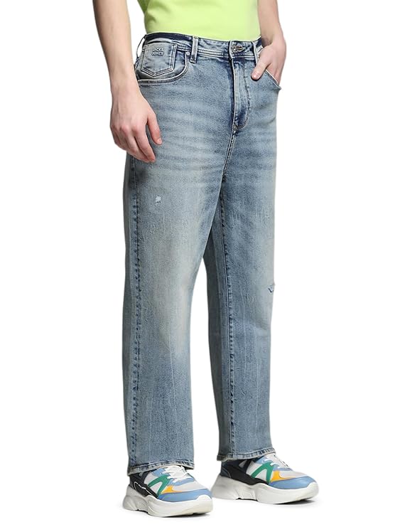 JACK & JONES Men's Loose Mid Rise Jeans(Size-32) - Rajputtrade