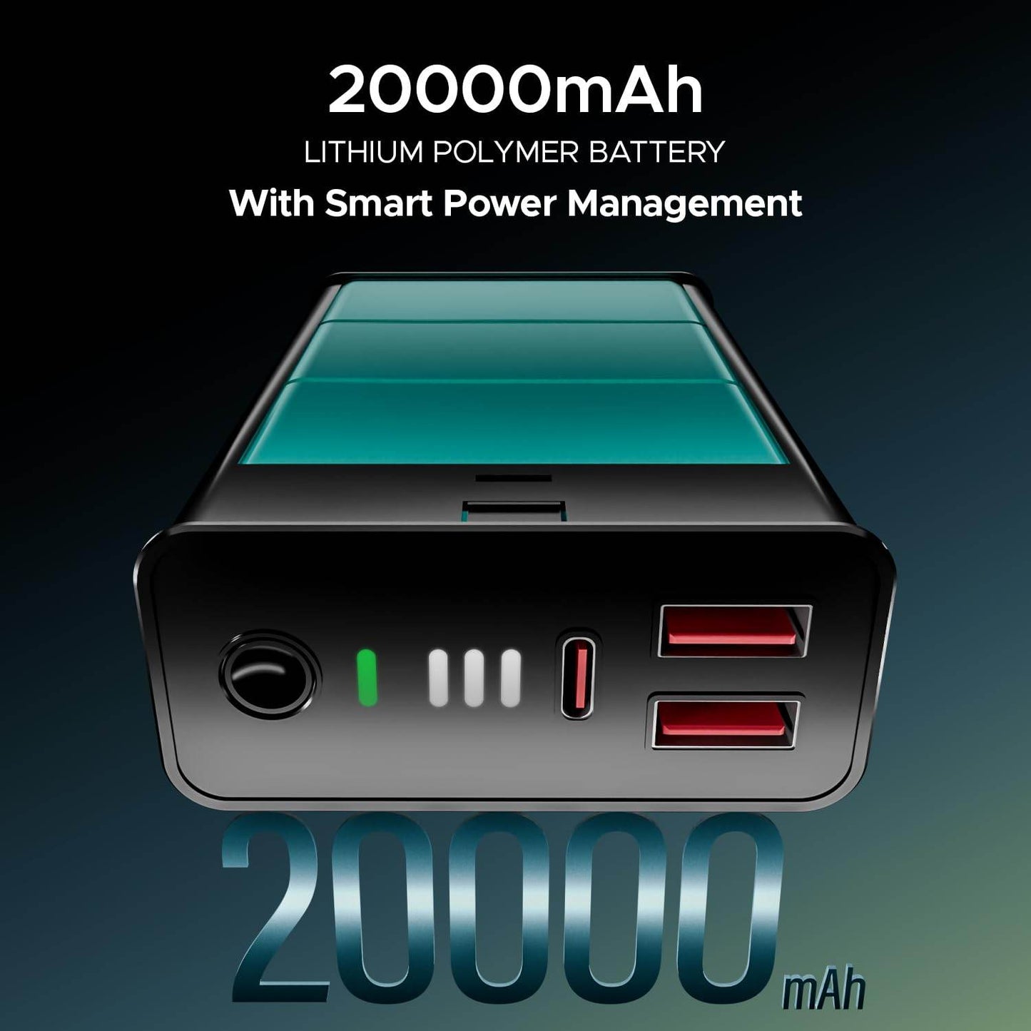 boAt Energyshroom PB401 20000mAh Power Bank |Carbon Black) - Rajputtrade