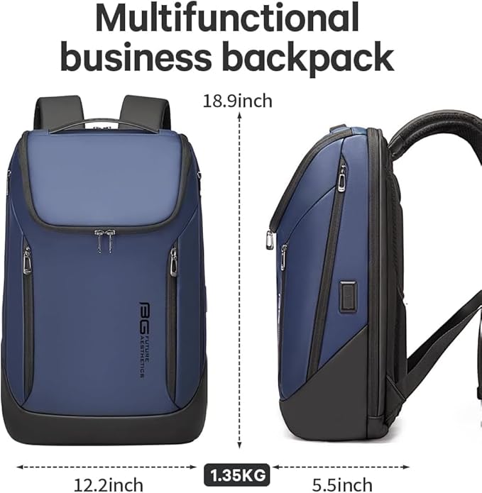 Red Lemon BANGE Captain 30L Business Smart Waterproof Backpack fit Upto 15.6 Inch Laptop Backpack with USB&Type-C Charging Port,Travel Durable Backpack for Men and Women - Rajputtrade