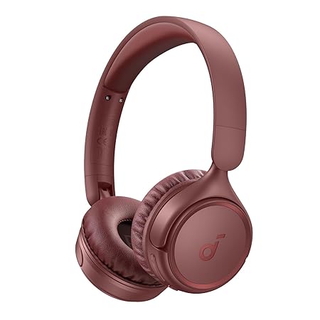 soundcore H30i Wireless On-Ear Headphones, Foldable Design, Pure Bass, 70H Playtime, Bluetooth 5.3 (Red)