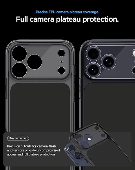 Spigen Ultra Hybrid T MagFit Back Cover Case Compatible with iPhone 17 Pro Max (TPU + Poly Carbonate | Matte Black)