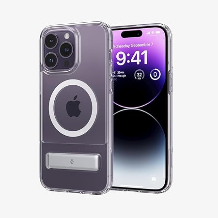 Spigen Ultra Hybrid S MagFit Back Cover Case Compatible with iPhone 14 Pro Max (TPU + Poly Carbonate | White)