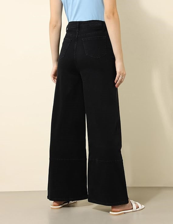 Women's Loose Jeans, Black (Size 36) - Rajputtrade