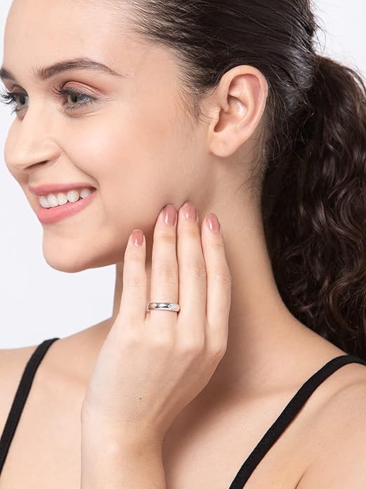 Pure Real 925 Sterling Silver Adjustable Ring Band | Multiple Design Options | Gift for Women and Girls - Rajputtrade