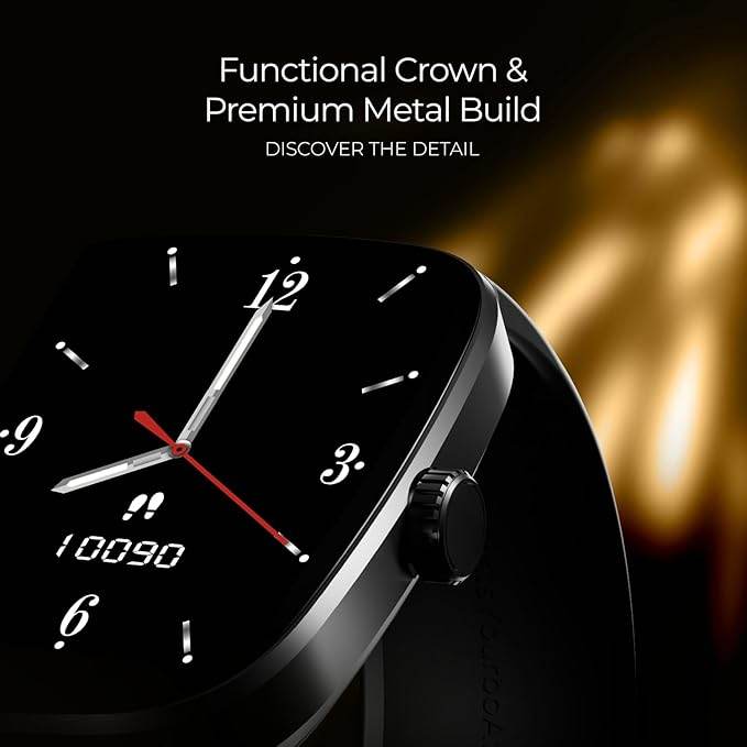 boAt Ultima Regal w/ 2.01”(5.10 cm) Crystal-Clear AMOLED Display, Fitness Smart Watch for Men & Women (Active Black) - Rajputtrade