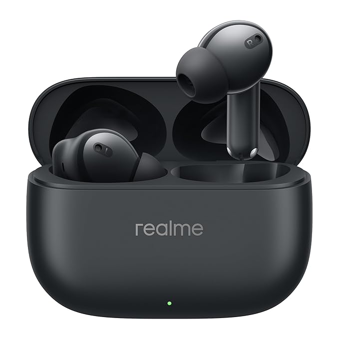 realme Buds T310 True Wireless in-Ear Earbuds with 46dB Hybrid ANC, 360° Spatial Audio, 12.4mm Dynamic Bass Driver, Upto 40Hrs Battery and Fast Charging (2 Color Options)