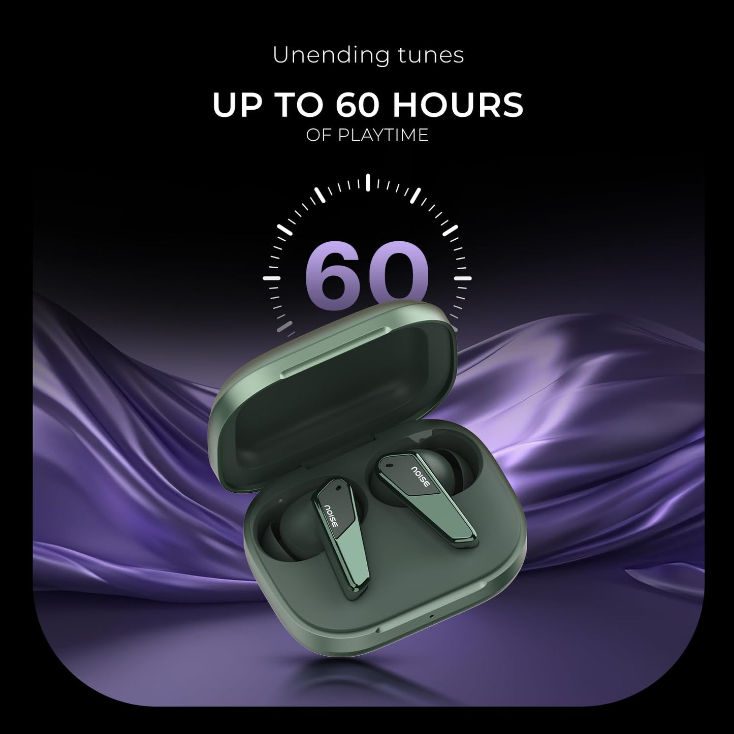 Noise Buds N1 Pro in-Ear True Wireless Earbuds with Metallic Finish, ANC(Upto 32Db), 60H of Playtime, Dual Pairing, Instacharge(10 Min=200 Min) - Rajputtrade
