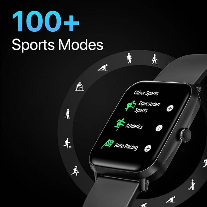 Fire-Boltt Ninja Call Pro Smart Watch Dual Chip Bluetooth Calling, 42.92mm (1.69 inch) HD Display (Black) - Rajputtrade