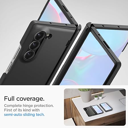 Spigen Slim Armor Pro for Samsung Galaxy Z Fold 6 Case, Galaxy Z Fold 6 Back Cover - TPU+PC|Black