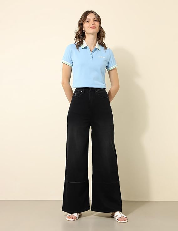 Women's Loose Jeans, Black (Size 26) - Rajputtrade