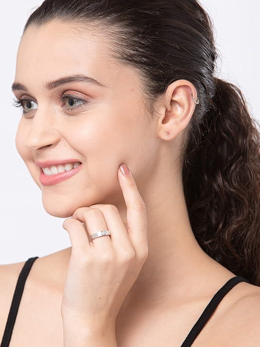 Pure Real 925 Sterling Silver Adjustable Ring Band | Multiple Design Options | Gift for Women and Girls - Rajputtrade