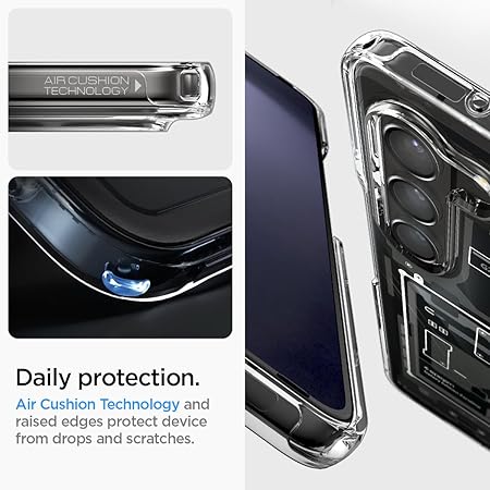 Spigen Ultra Hybrid for Samsung Galaxy Z Fold 5 Case, Galaxy Z Fold 5 Back Cover - TPU+PC|Zero One Black