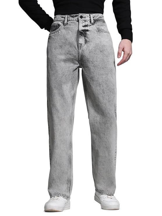 JACK & JONES Men's Loose Mid Rise Jeans - Rajputtrade