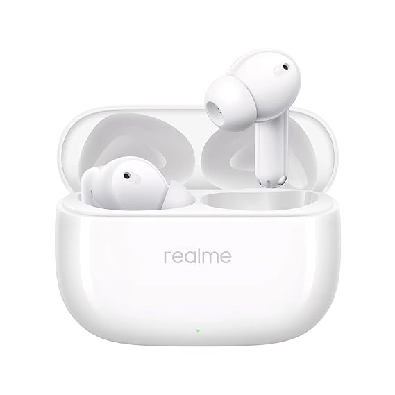 realme Buds T310 Truly Wireless in-Ear Earbuds with 46dB Hybrid ANC, Upto 40Hrs Battery and Fast Charging (White) - Rajputtrade