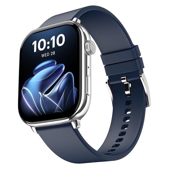 Noise Pulse 4 Max Smart Watch, 1.96" AMOLED Display, Functional Crown, Health Suite (Space Blue) - Rajputtrade
