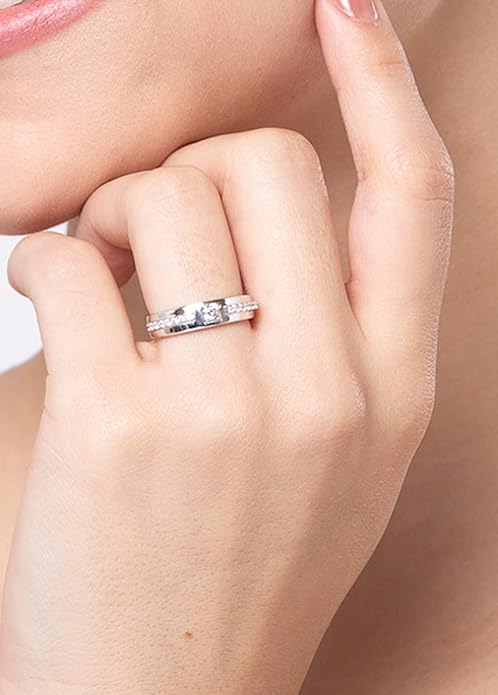 Pure Real 925 Sterling Silver Adjustable Ring Band | Multiple Design Options | Gift for Women and Girls - Rajputtrade