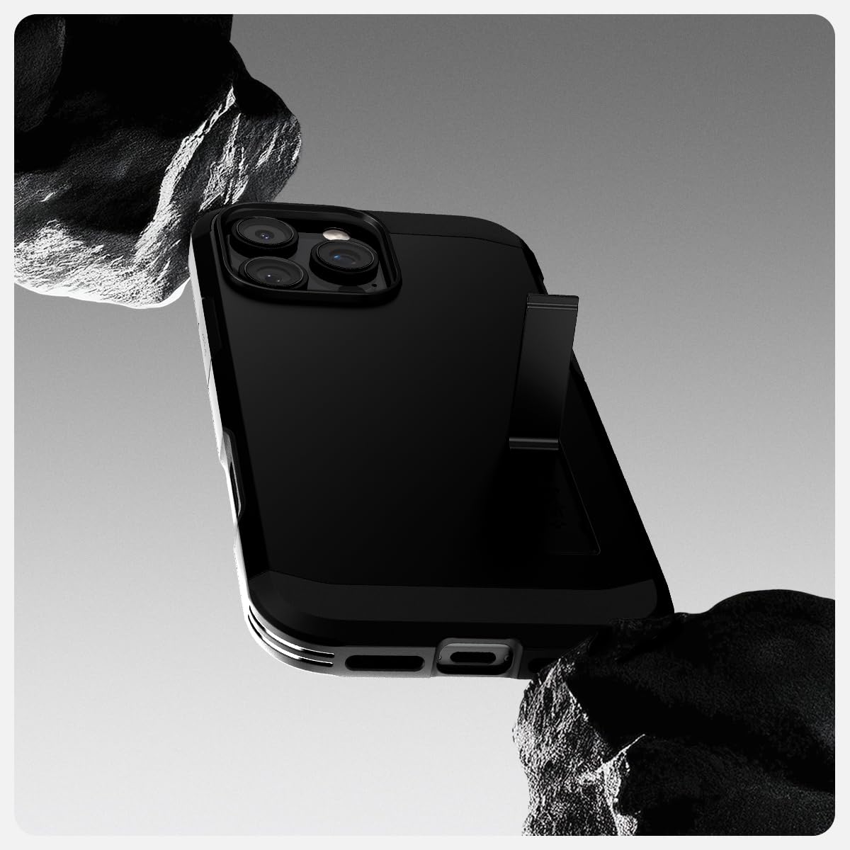 Spigen Tough Armor T (Ai) MagFit Back Cover Case Compatible with iPhone 16 Pro Max (TPU + Poly Carbonate | Black)