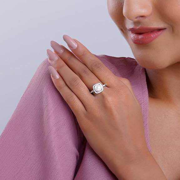 925 Silver Pearl Stunner Ring, Indian - 12| Gifts for Women and Girls | - Rajputtrade
