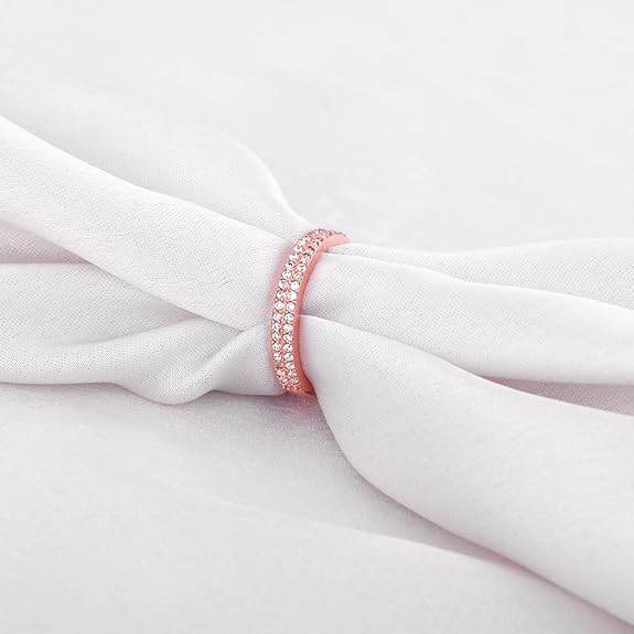 925 Silver Rose Gold Slender Ring,Fixed Size, Indian - 12, US - 6 | Gifts for Women and Girls | - Rajputtrade