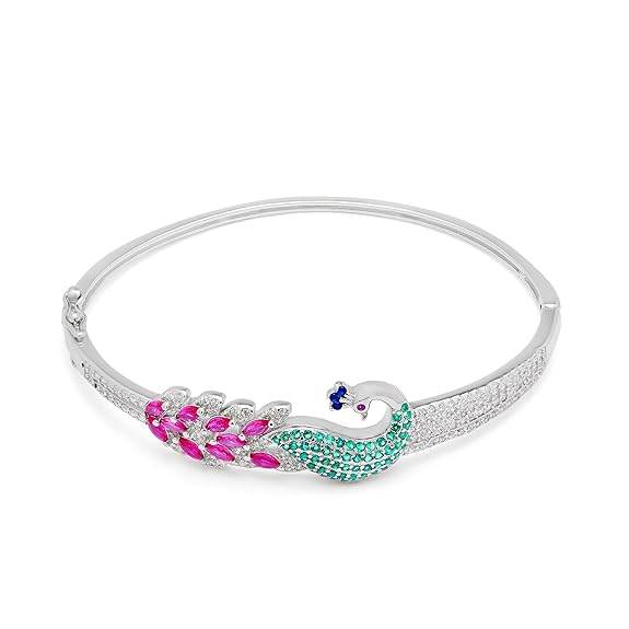 925 Sterling Silver Solitaire Rhodium Plating Bracelet|Gift for Women and Girls|With Certificate of Authenticity and 925 Hallmark - Rajputtrade
