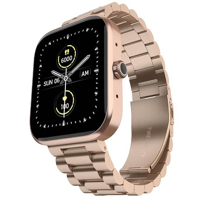 Fire-Boltt Encore Stainless Steel Smart Watch with 1.83” Full Touch Screen Display (Rose Gold) - Rajputtrade