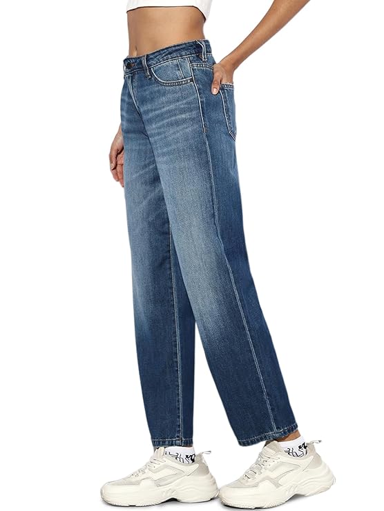 Women's Regular Jeans, Dark Blue Denim (Size 30) - Rajputtrade