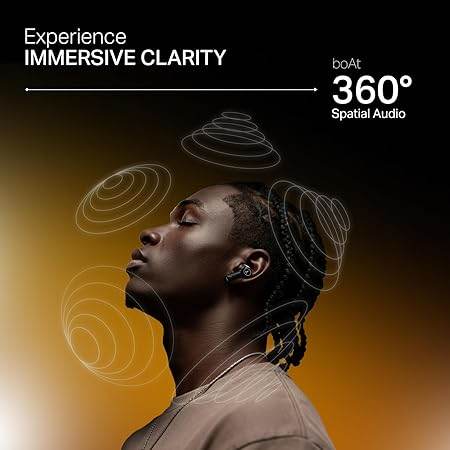 boAt New Launch Nirvana Crystl, Transparent Case,Spatial Audio, ANC(~32dB), 100Hrs Battery,4Mics ENx, Dual Pair,App Support, Bluetooth Earbuds, TWS Ear Buds Wireless Earphones with mic (Yellow Pop) - Rajputtrade