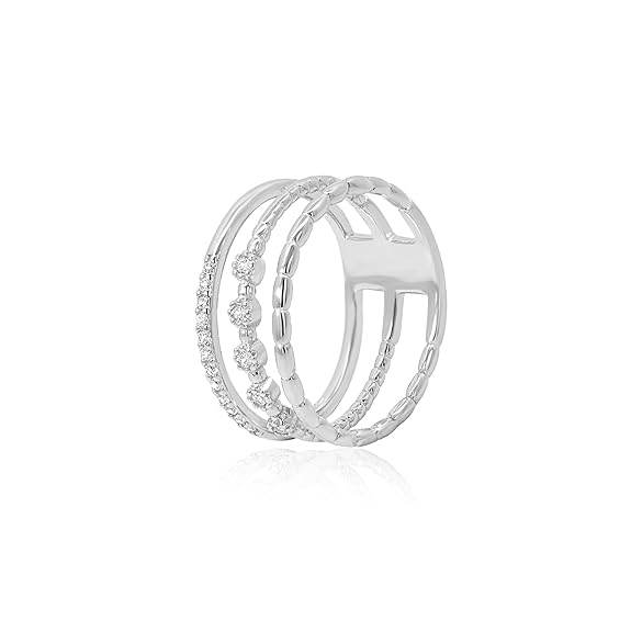925 Sterling Silver Classy Ring | Gifts for Women & Girls | With 925 Stamp And Certificate Of Authenticity - Rajputtrade