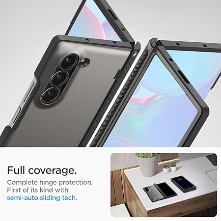 Spigen Slim Armor Pro for Samsung Galaxy Z Fold 6 Case, Galaxy Z Fold 6 Back Cover - TPU+PC|Gunmetal