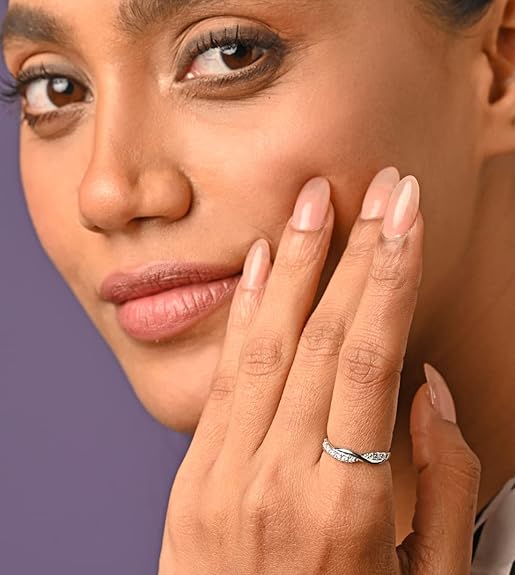 Pure 925 Sterling Silver Minimal Office wear Finger Ring with Adjustable Band | Gift for Women Girls Wife Girlfriend | Multiple Design Options - Rajputtrade
