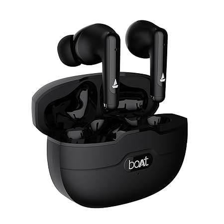 boAt Airdopes Unity ANC TWS in Ear Earbuds with Up to 50 Hours Total Playback, ANC Upto 32 dB, Dual Mics with ENx Tech, IPX5 Rating, IWP Tech and ASAP Charge(Black) - Rajputtrade