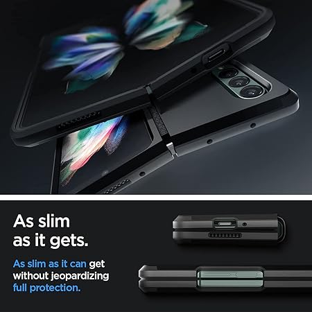 Spigen Tough Armor for Samsung Galaxy Z Fold 3 5G Case, Galaxy Z Fold 3 5G Back Cover - Black