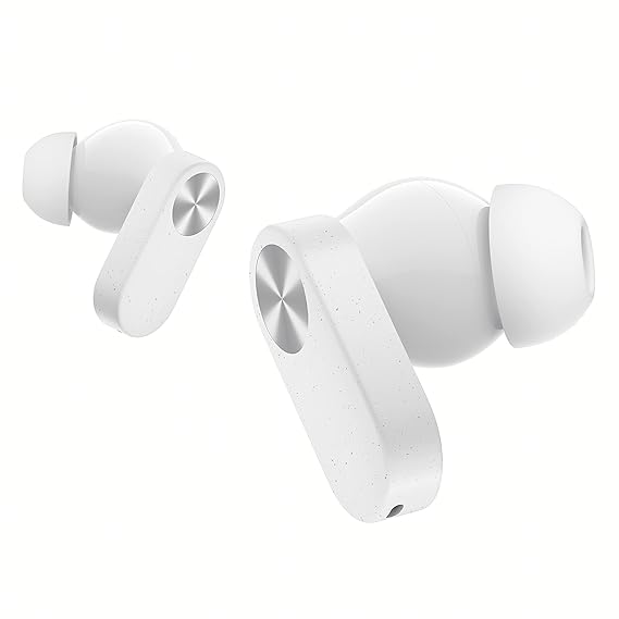 OnePlus Nord Buds 2 TWS in Ear Earbuds with Mic, Upto 25dB ANC 12.4mm Dynamic Titanium Drivers, Playback:Upto 36hr case, 4-Mic Design, IP55 Rating, Fast Charging (White)