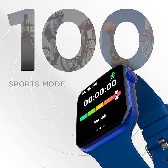 Fire-Boltt Visionary 1.78" AMOLED Bluetooth Calling Smartwatch with 368 * 448 Pixel Resolution, TWS Connection (Blue) - Rajputtrade