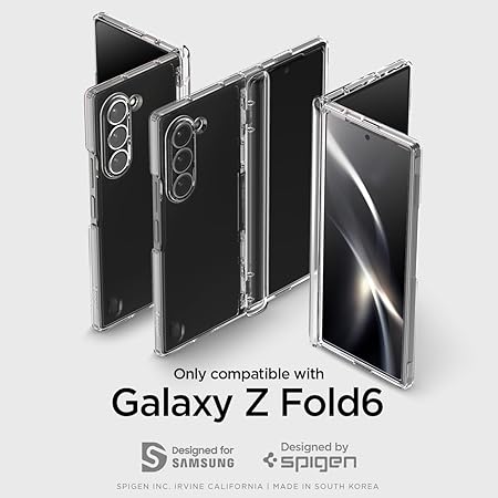 Spigen Ultra Hybrid Pro for Samsung Galaxy Z Fold 6 Case, Transparent Galaxy Z Fold 6 Back Cover - TPU+PC|Crystal Clear