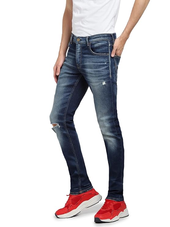 JACK & JONES Regular Fit Jeans(_Dark Blue Denim_Size_34) - Rajputtrade