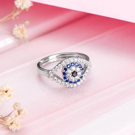 925 Sterling Silver Rhodium Plated Ring | Gift for Women and Girls | With Certificate of Authenticity and 925 Hallmark - Rajputtrade