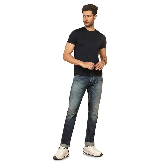 Wrangler Men's Millard Straight Fit Mid-Rise Jeans(Size 32) - Rajputtrade