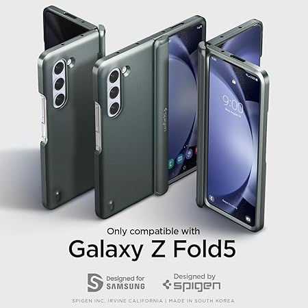 Spigen Slim Armor Pro for Samsung Galaxy Z Fold 5 Case, Galaxy Z Fold 5 Back Cover - TPU+PC (Abyss Green)