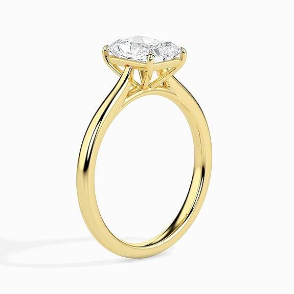 925 Sterling Silver Octagon Moissanite Solitaire Ring for Women | Engagement and Wedding Ring for Her | - Rajputtrade