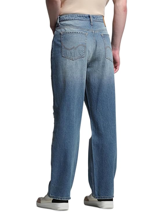 JACK & JONES Men's Loose Mid Rise Jeans(Size-28) - Rajputtrade