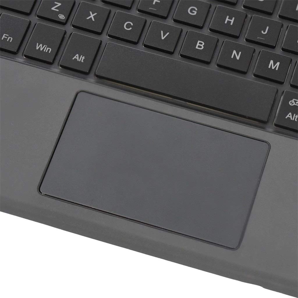 Microsoft Surface Go/Go2/Go3 Ultra-Slim Wireless Bluetooth Keyboard with Trackpad, 7-Color LED Backlit, Built-in Rechargeable Battery, Grey (Surface Go/Go2/Go3) - Rajputtrade